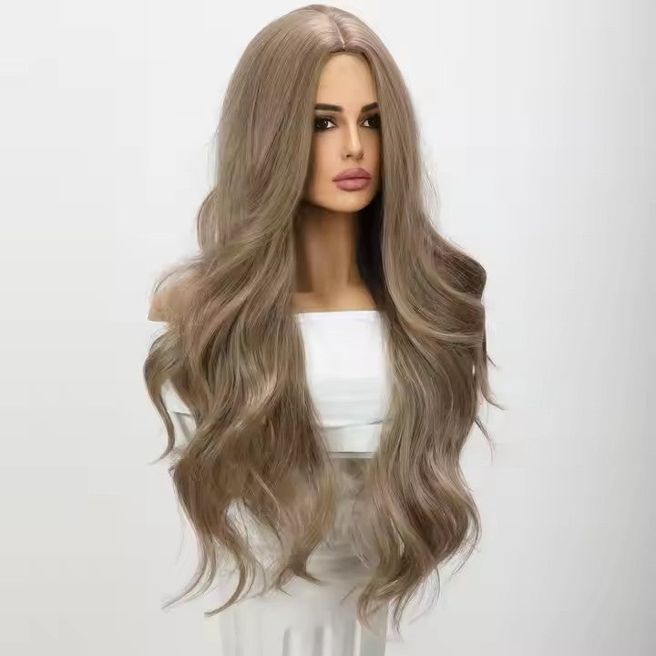 Light Brown Small Waves Wig, Fresh and Elegant