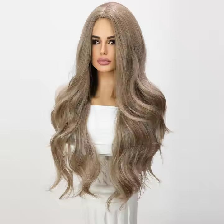 Light Brown Small Waves Wig, Fresh and Elegant